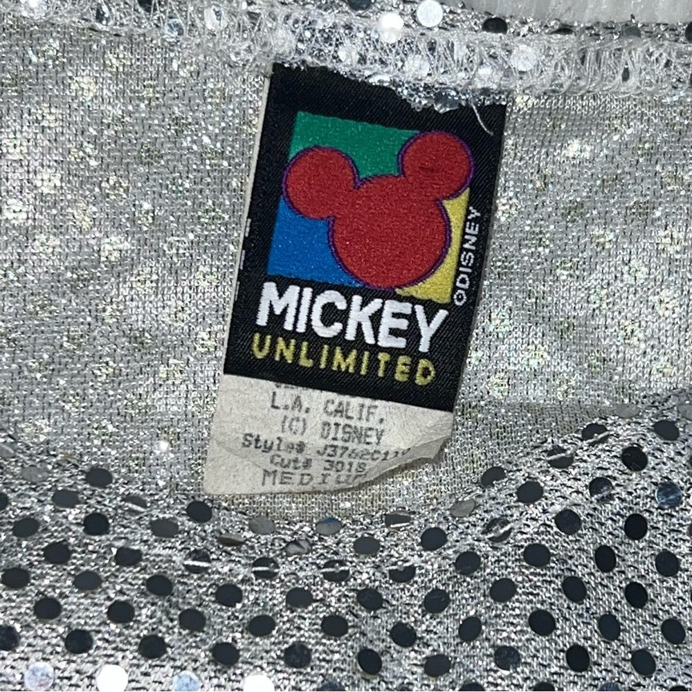 Disney Mickey Mouse Silver Sequin Top - image 6